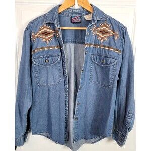 Ranch and Town Panhandle Slim Womens Western Button-Up Long Sleeve Top Size S